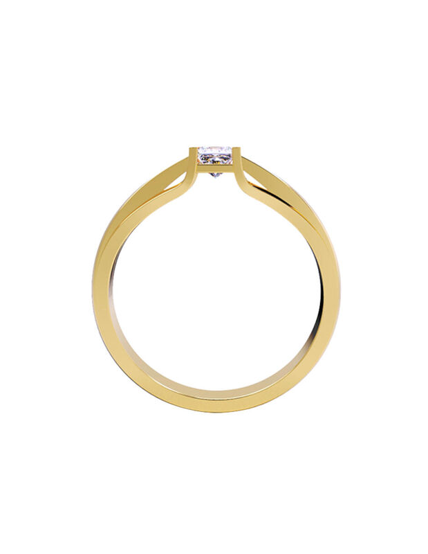 Anillo de Compromiso de 14K con Diamante de Lab... image number null