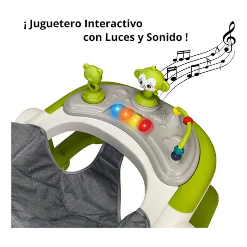 Andadera Caminadora Verde 2 En 1 Con Luz Y Soni... image number null