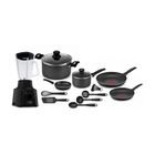 Bater&iacute;a De Cocina T-fal Easy Care 17 Piezas Negra B4690284m