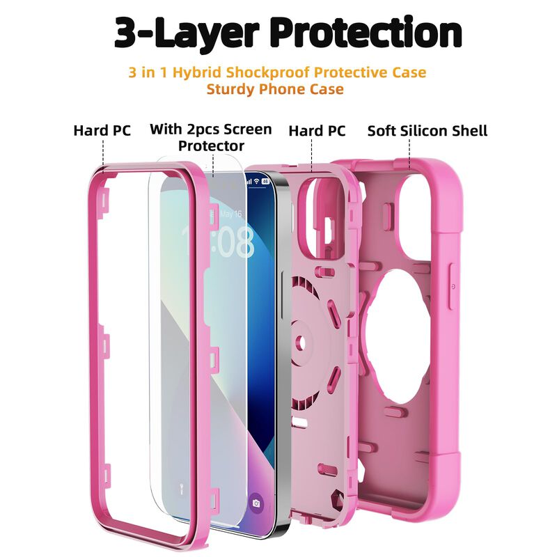 Funda Kcj Para Iphone 13/12 Mini De 5,4" Rosa C... image number null