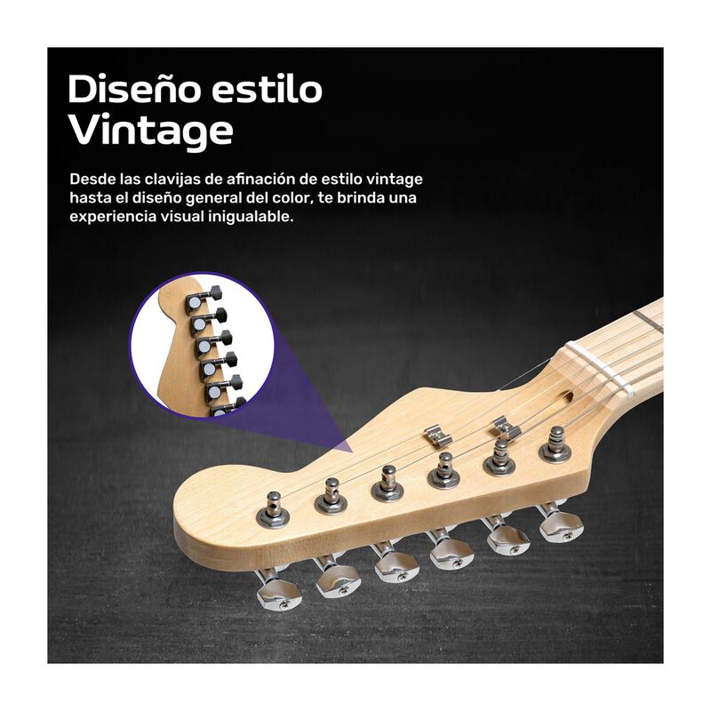 Guitarra El&eacute;ctrica Accesorios Rosa + Amplificad... image number null