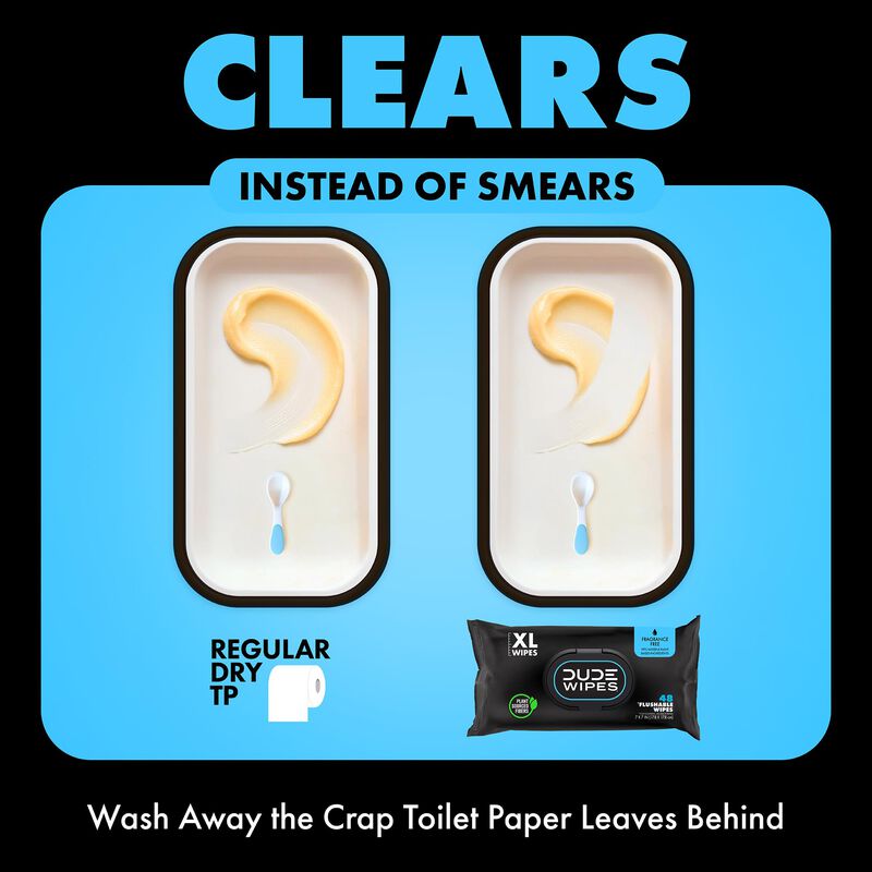 Baby Wipes Dude Flushable, Sin Perfume, Paquete... image number null