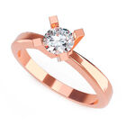 Anillo de Compromiso de 14K con Diamante de Laboratorio 0.70 CT F VS1 Talla 5.5 ORO ROSA 14K &ndash; / M7-70-14R-LG-55