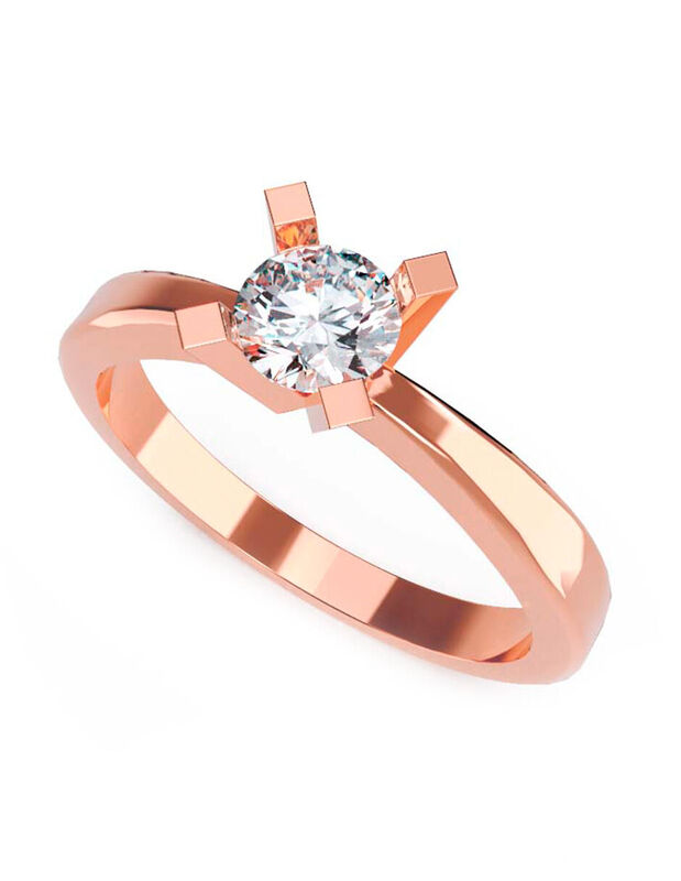 Anillo de Compromiso de 14K con Diamante de Lab... image number null