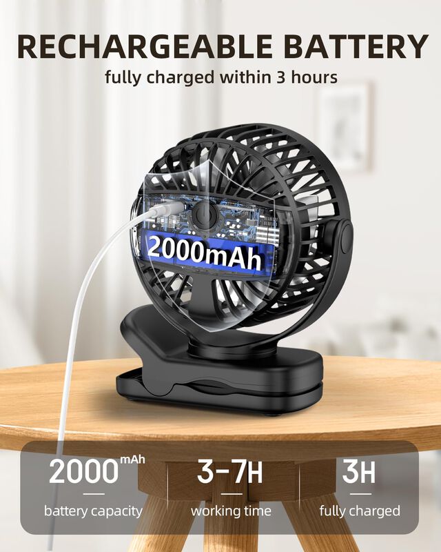 Ventilador Con Clip Tunise Mini, Funciona Con P... image number null