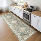 Alfombra Corredora Loongrug 91x244 Cm Lavable Antideslizante Verde