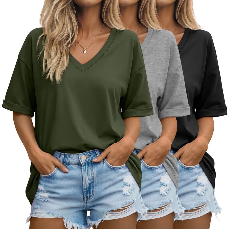 Camiseta Huukeay X-Large (Pack de 3) Algod&oacute;n, C... image number null