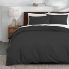 Juego de Funda Duvet para Edredon Matrimonial Negro Bluelander