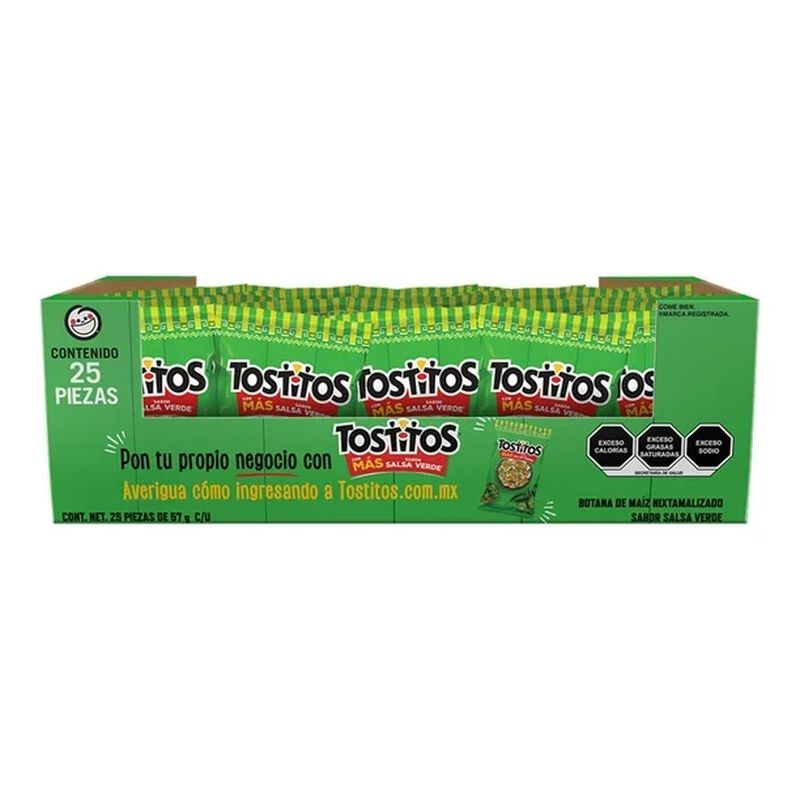 Tostitos Salsa Totopos Verdes Paquete De 25 Pza... image number null