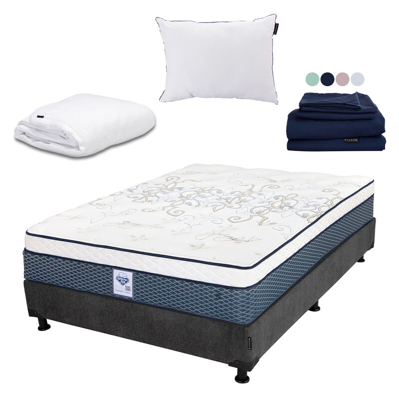 Colch&oacute;n Queen Size Cantabria + Box + Almohada O... image number null