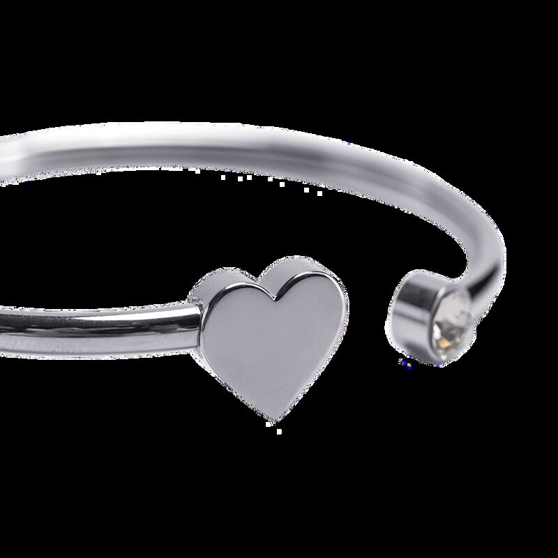 Pulsera Mujer Acero Inoxidable Coraz&oacute;n Zirconia... image number null
