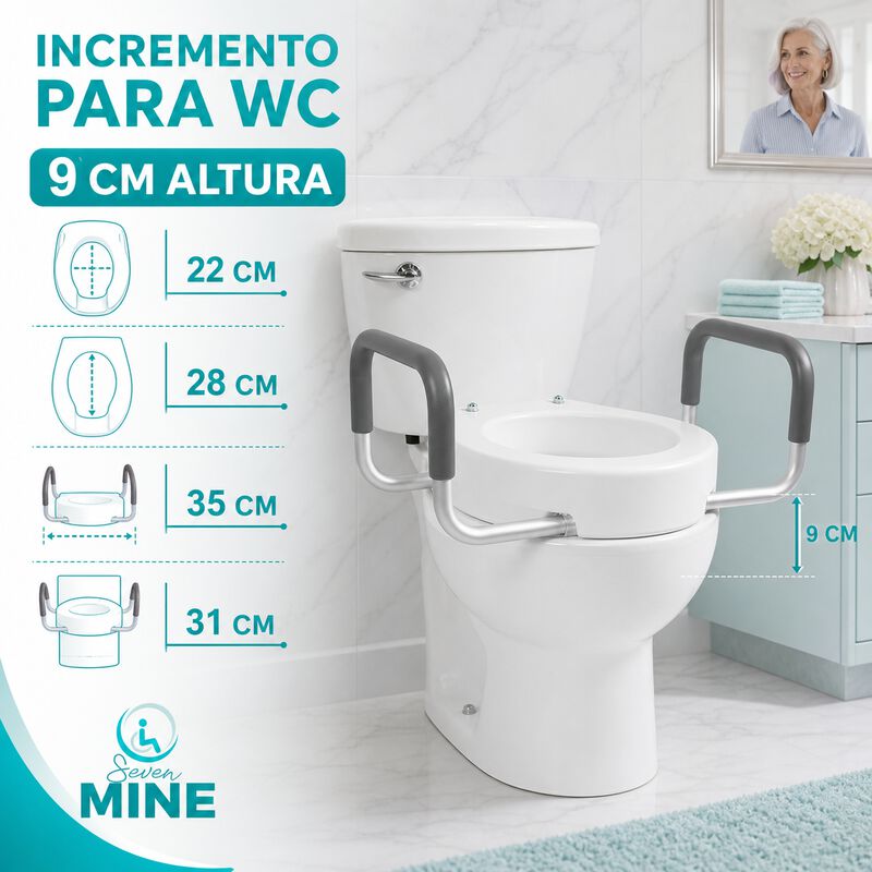 Incremento Wc Lujo (altura 9cm): Descansa Brazo... image number null