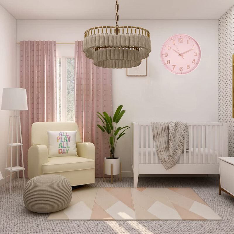 Reloj De Pared Hzdhclh Rosa De 30 Cm, Funciona ... image number null