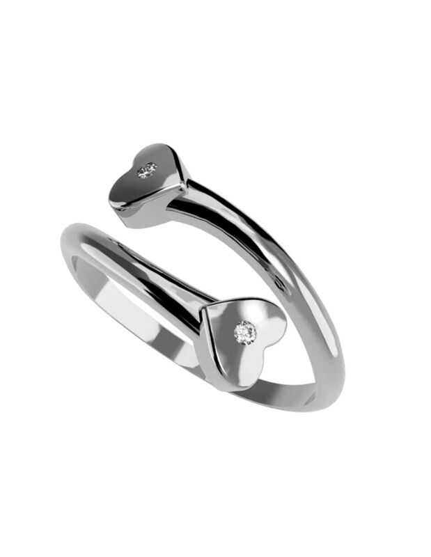 Anillo de Compromiso en Oro Blanco 14K con Circ... image number null