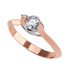 Anillo de Compromiso de 14K con Circonia Talla 65 ORO ROSA 14K- / M463-14R-CZ-65