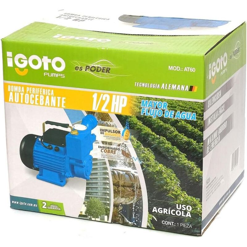 Bomba Autocebante Igoto AT60 Para Bombeo y Aspi... image number null