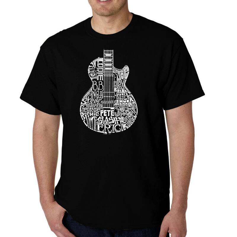 Camiseta Word Art Para Hombre - Rock Guitar Hea... image number null