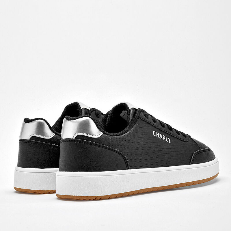 Charly tenis para mujer negro plata cod 139592-... image number null