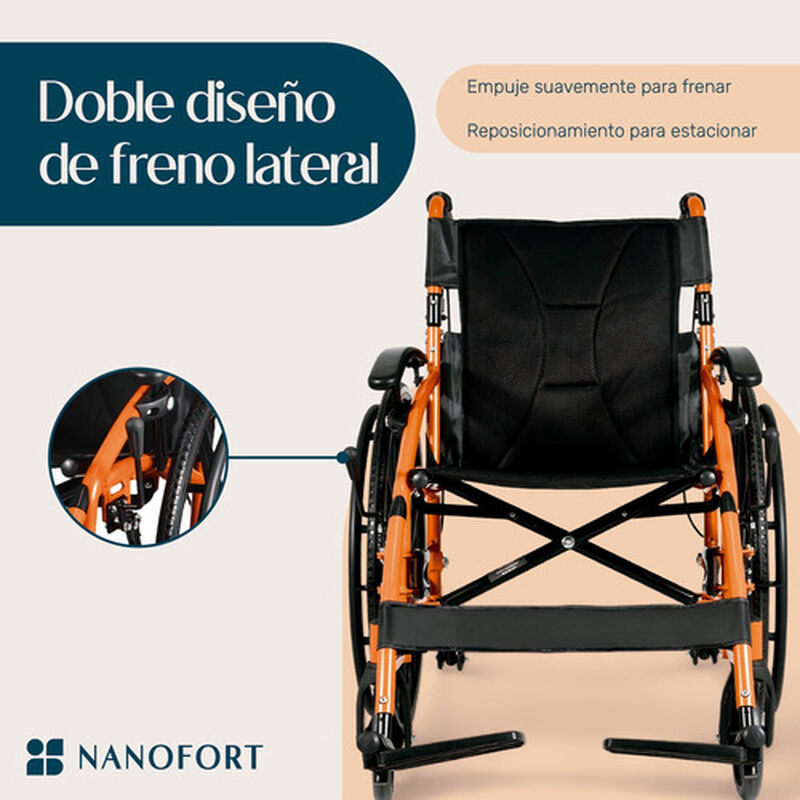 Silla Ruedas Deportiva Ligera Aluminio Plegable... image number null