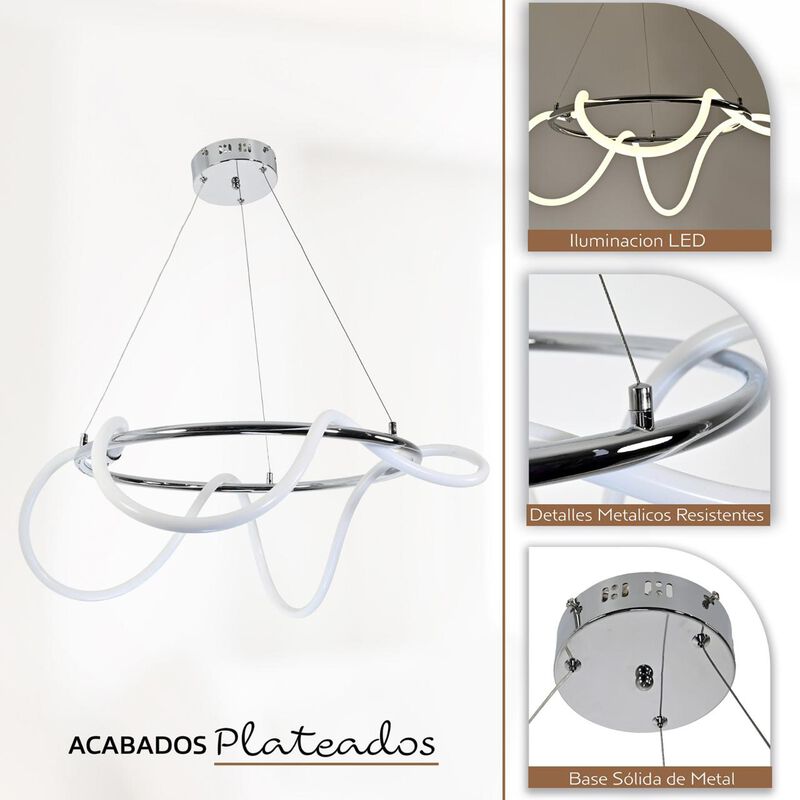 Candil De Led Manguera Redondo Cromado image number null