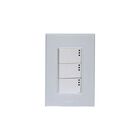 10 Pack Placa de 3 M&oacute;dulos 3 Apagadores de 1 M&oacute;dulo color Blanco iGoto