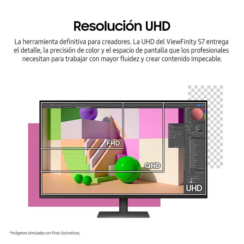 Monitor 27 Samsung ViewFinity S7 UHD HDR10 60Hz... image number null