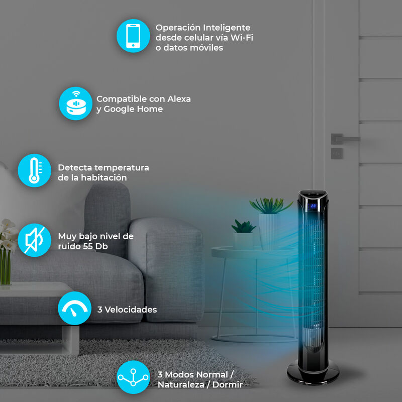Combo 4 Ventiladores de torre Blue Fan de 33 Pu... image number null