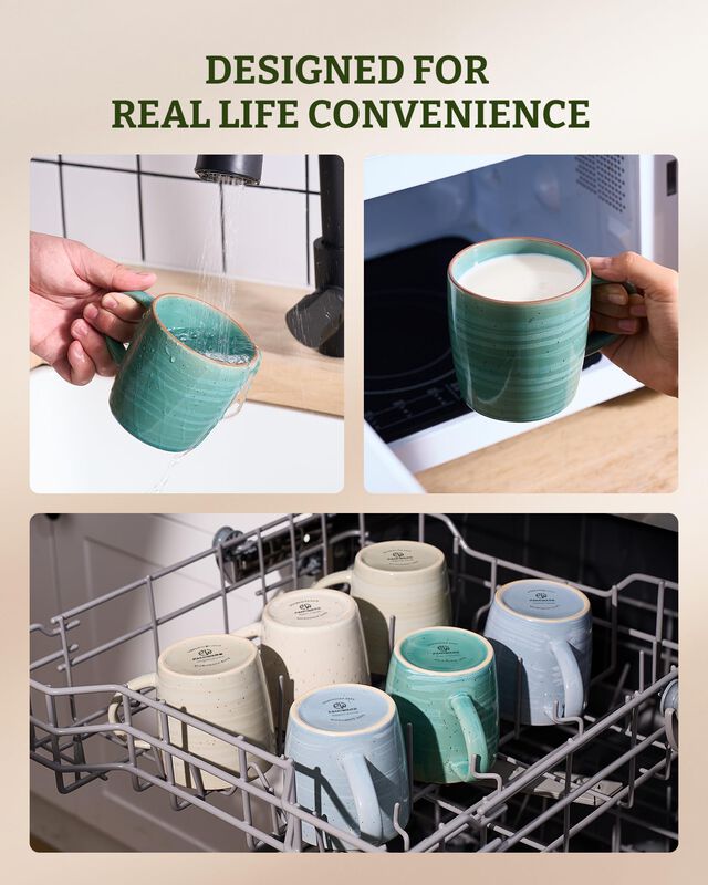 Juego De 4 Tazas De Caf&eacute; Famiware 370 ml Color ... image number null