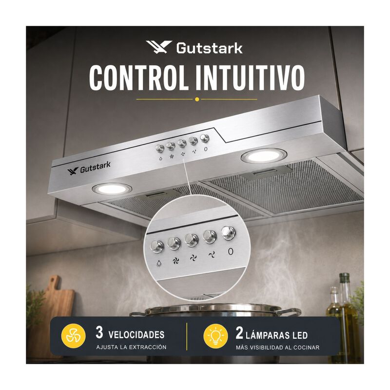 Campana Cocina Extractora Purificadora Acero 50... image number null