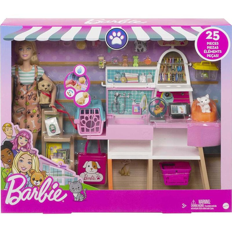 Barbie Tienda De Mascotas Con Accesorios, Inclu... image number null