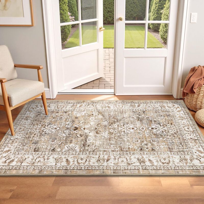 Alfombra Lokhom 61 cm &times; 183 cm Lavable Boho Flo... image number null