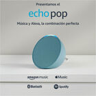 Echo Pop Asistente de Voz Alexa Inalámbrico Wifi Verde Azulado.