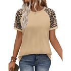 Camiseta Wiholl Mujer XL Leopard Caqui Manga Corta