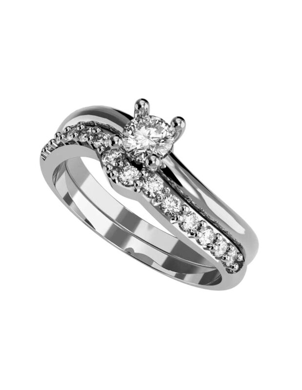 Anillo de Compromiso de 14K con Diamante de Lab... image number null