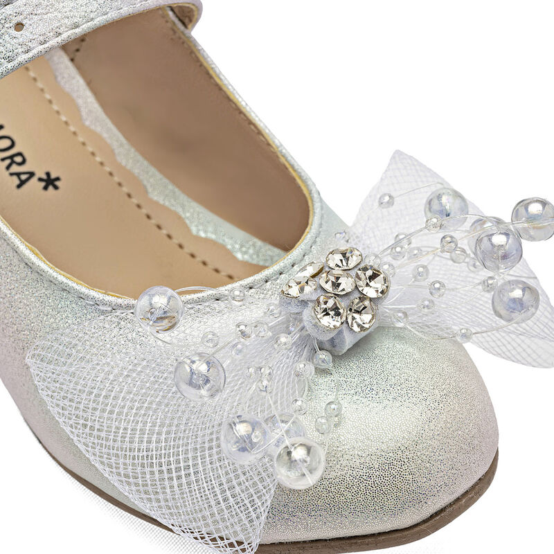 Moramora Zapato Graduacion Plata Para Ni&ntilde;a 1467... image number null