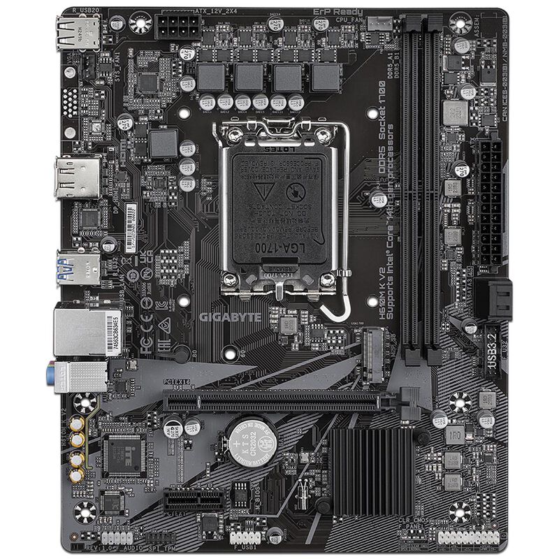 T. Madre GIGABYTE H610M K V2: Socket 1700, DDR5... image number null