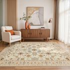 Alfombra De &Aacute;rea Rugxara 122 &times; 183 cm Dise&ntilde;o Floral Albaricoque