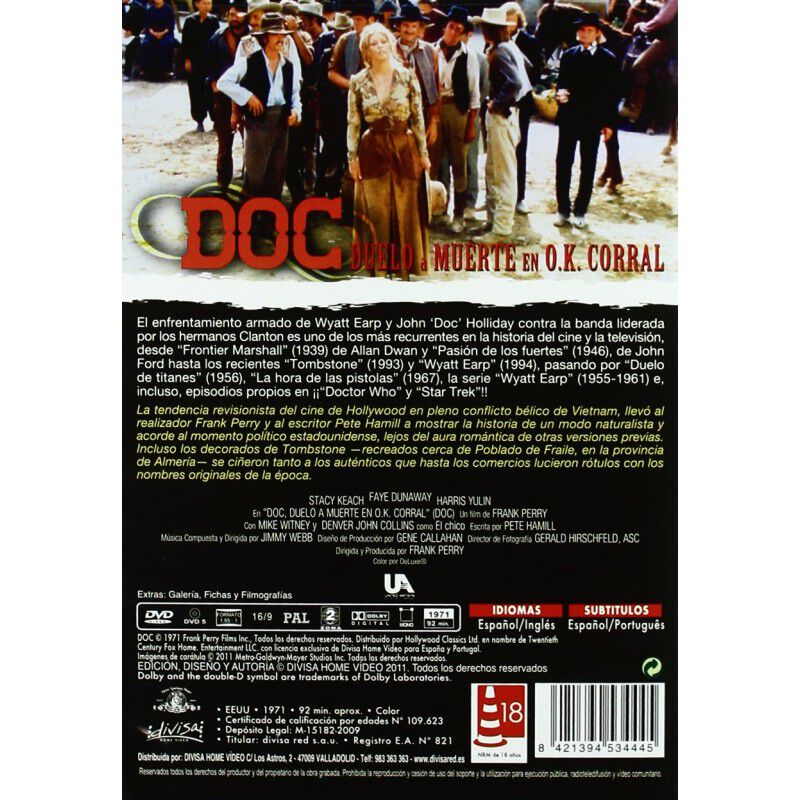 DOC - DUELO A MUERTE EN EL OK CORRAL (DVD) image number null