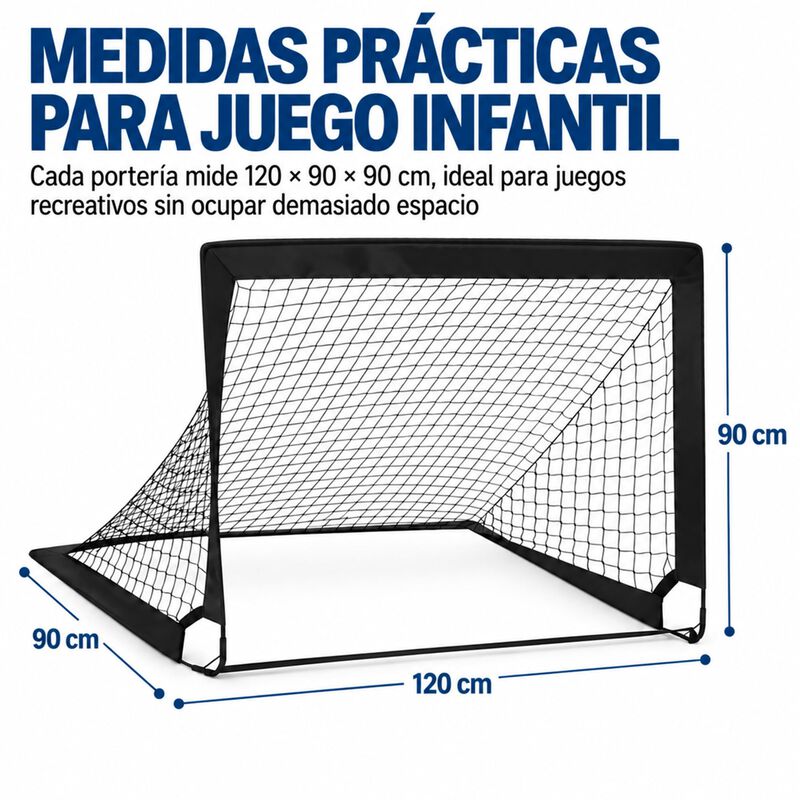 Set De 2 Porter&iacute;as De F&uacute;tbol Infantil Con Bolsa... image number null