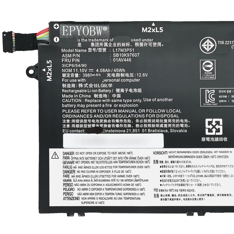 Bater&iacute;a Para Port&aacute;til Epyobw L17m3p51 45wh 11.1... image number null