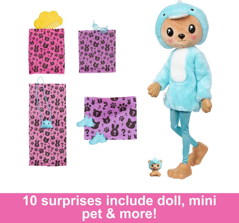 Mu&ntilde;eca Barbie Cutie Reveal Con Accesorios Y 10 ... image number null