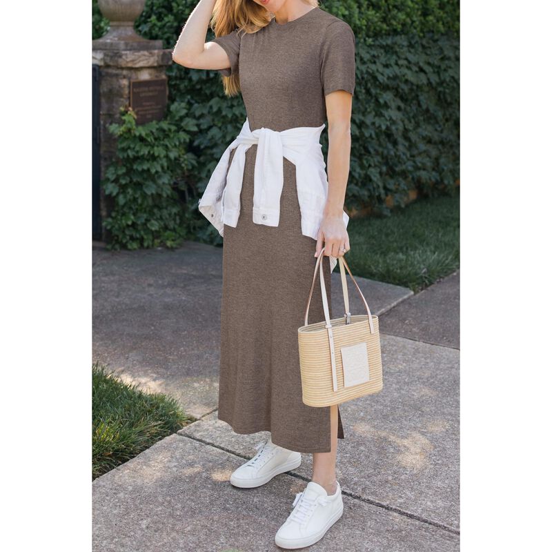 Vestido Maxi de Lana Arach&Cloz Caf&eacute; image number null
