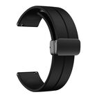 Correa De Reloj Lysmvivi De Silicona Magn&eacute;tica Negra 21 mm