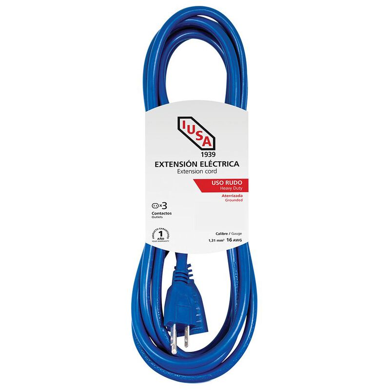 Extensi&oacute;n de Uso Rudo Aterrizada Azul Clavija R... image number null