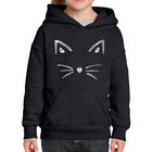 Sudadera Con Capucha Word Art Para Ni&ntilde;a - Bigotes - Negro