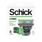 Cartucho De Cuchilla De Afeitar Schick Hydro 5 Para Piel Sensible, 8 Unidades