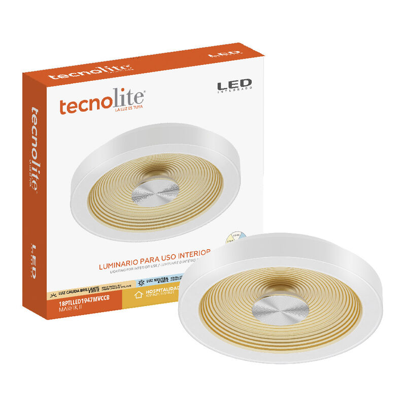 L&aacute;mpara Plaf&oacute;n LED Techo 18 W, Luz Blanca Ajust... image number null
