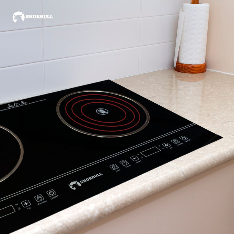 Parrilla Dos Quemadores El&eacute;ctrica T&aacute;ctil Shorbu... image number null