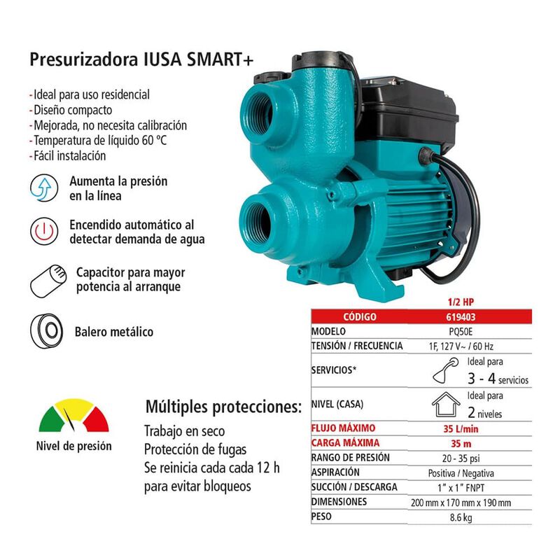 Bomba Iusa Smart 0.5 Hp image number null