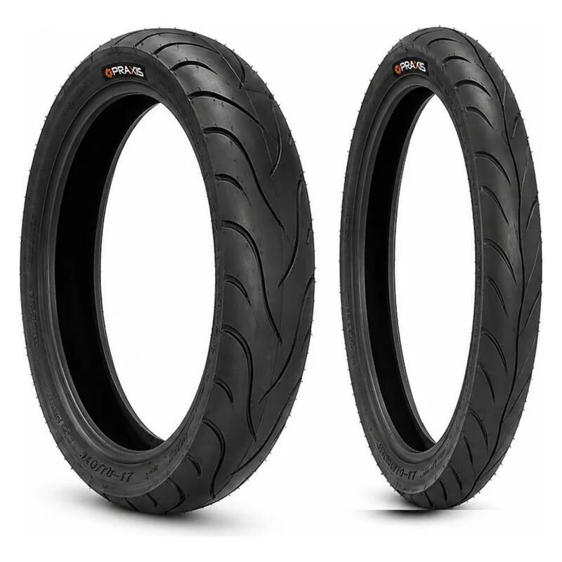 Par Llantas Para Moto 110/70-17 + 140/70-17 Pra... image number null